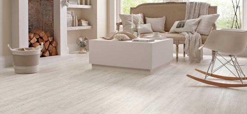 Vinyl flooring in a bright living room - see product options at Richmond Carpet in West Richmond IN