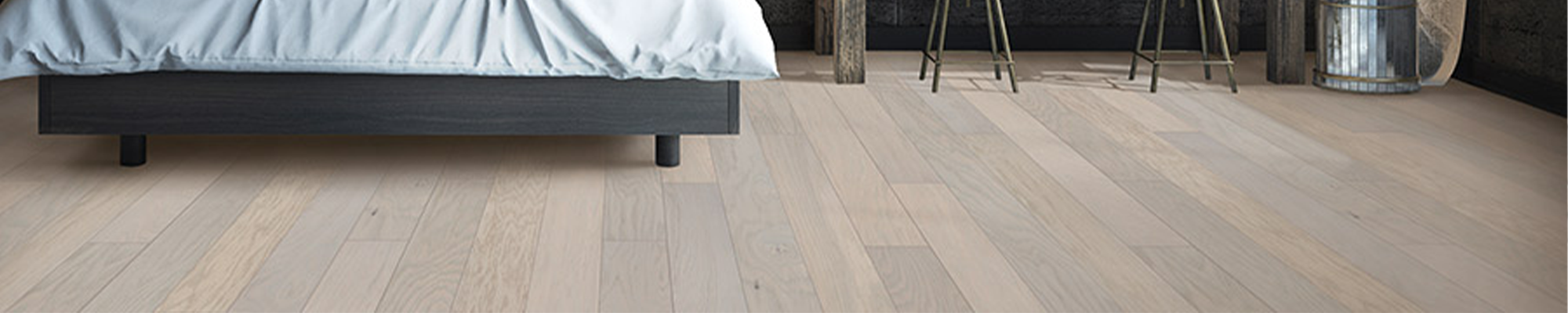 hardwood floor in bedroom