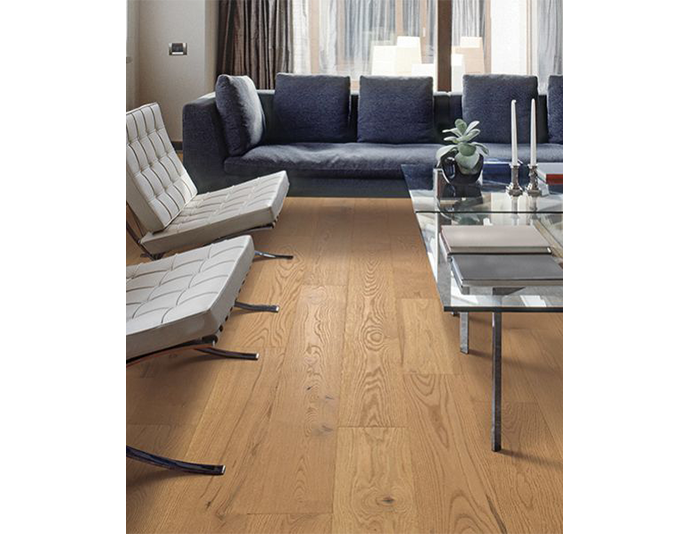 hardwood flooring in living room with furniture
